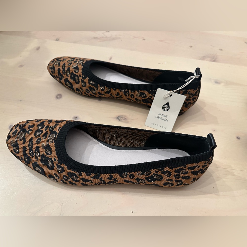 Sanctuary Social Flats, Size 9, Leopard Print